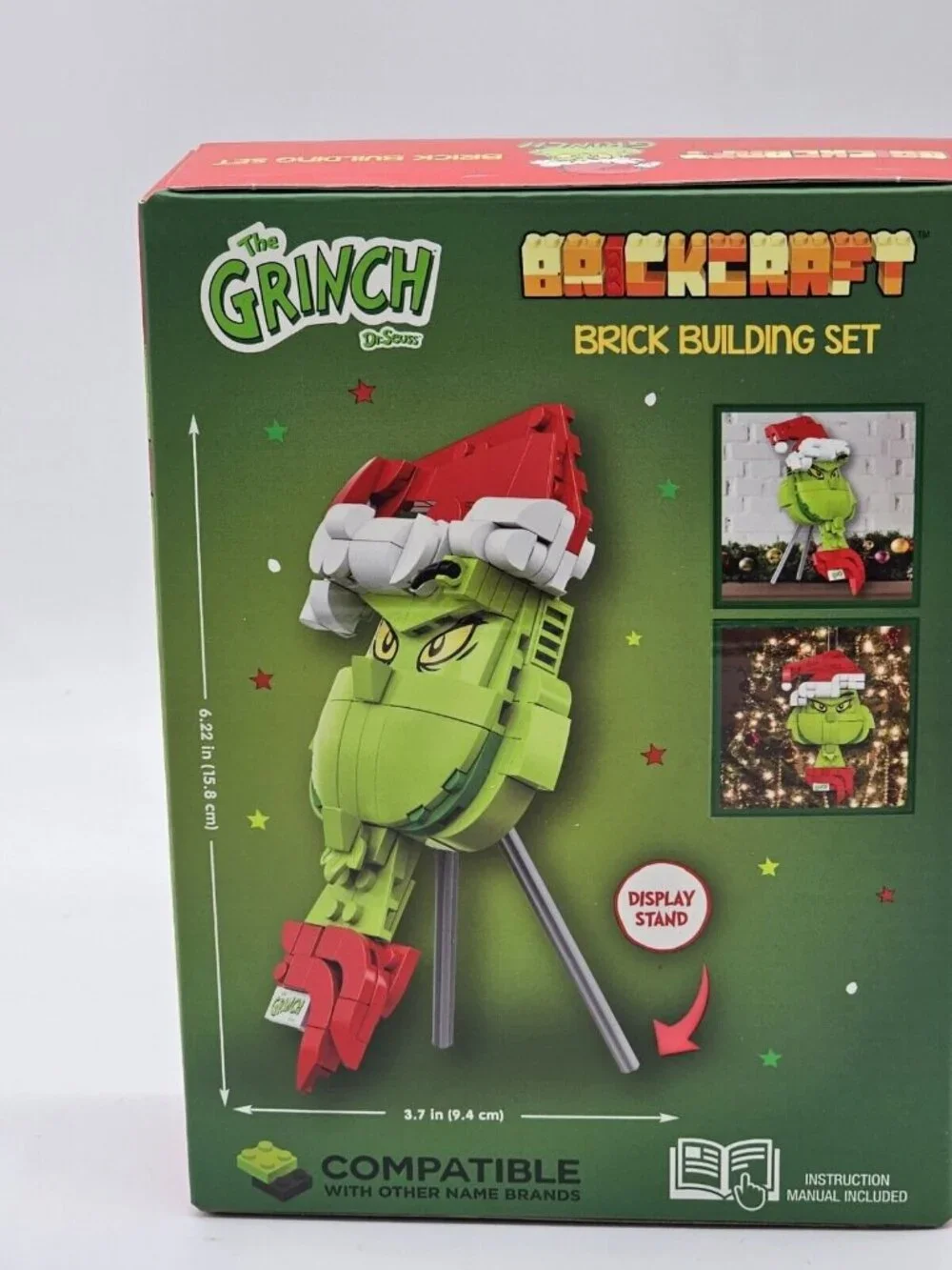 Brickcraft The Grinch Decoration Christmas Brick Building Set 141 Pc & Stand